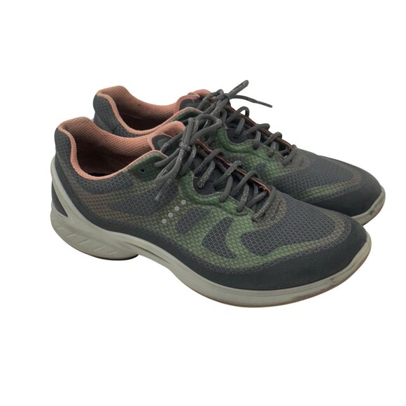 Ecco Womens Size 7 EU 38 Gray Pink Mesh Comfort Walking Shoes Casual Lightweight - Picture 8 of 13